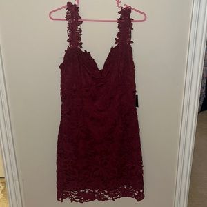 Lulus Maroon lace dress